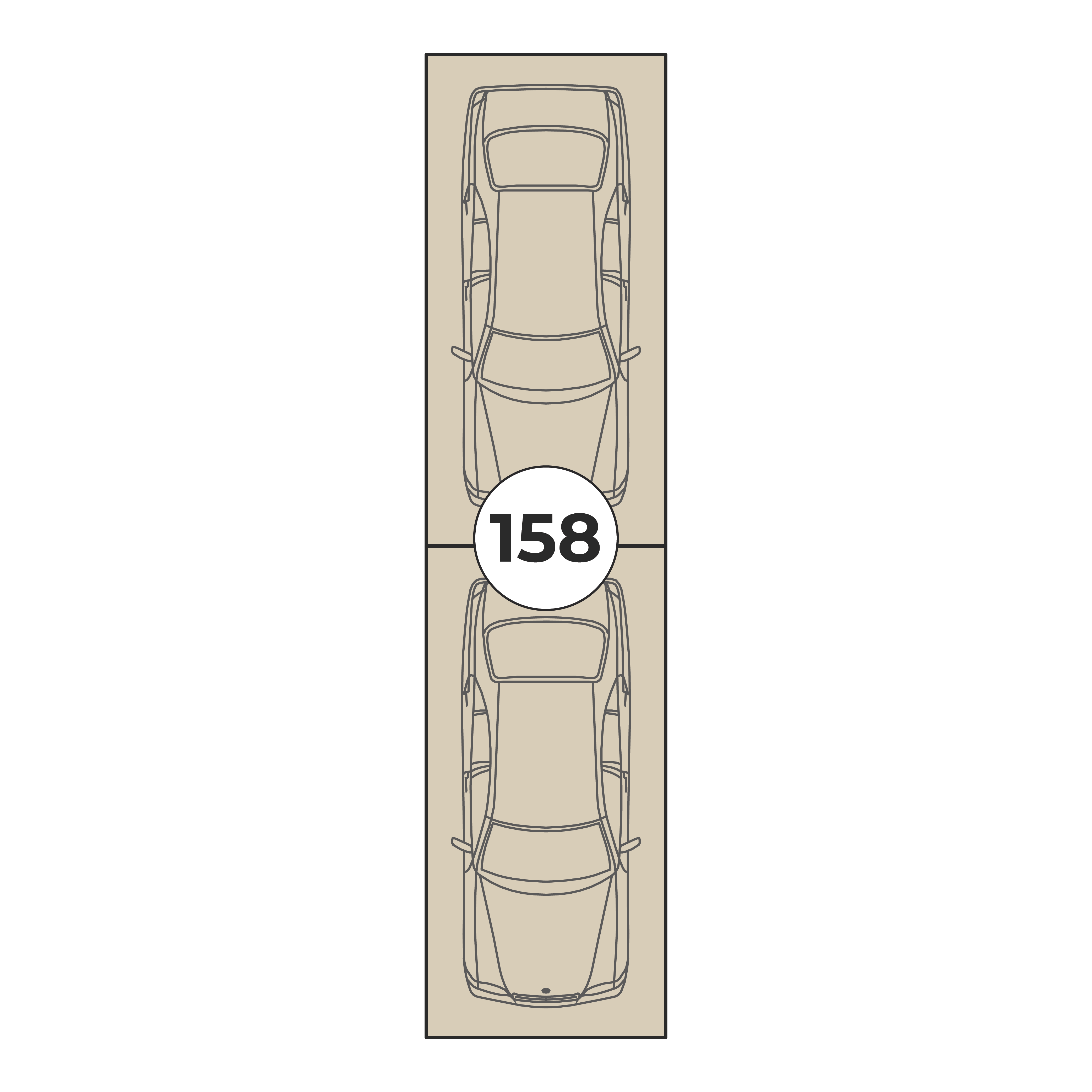 Планировка: Машино-место № 158, 26,5 м²