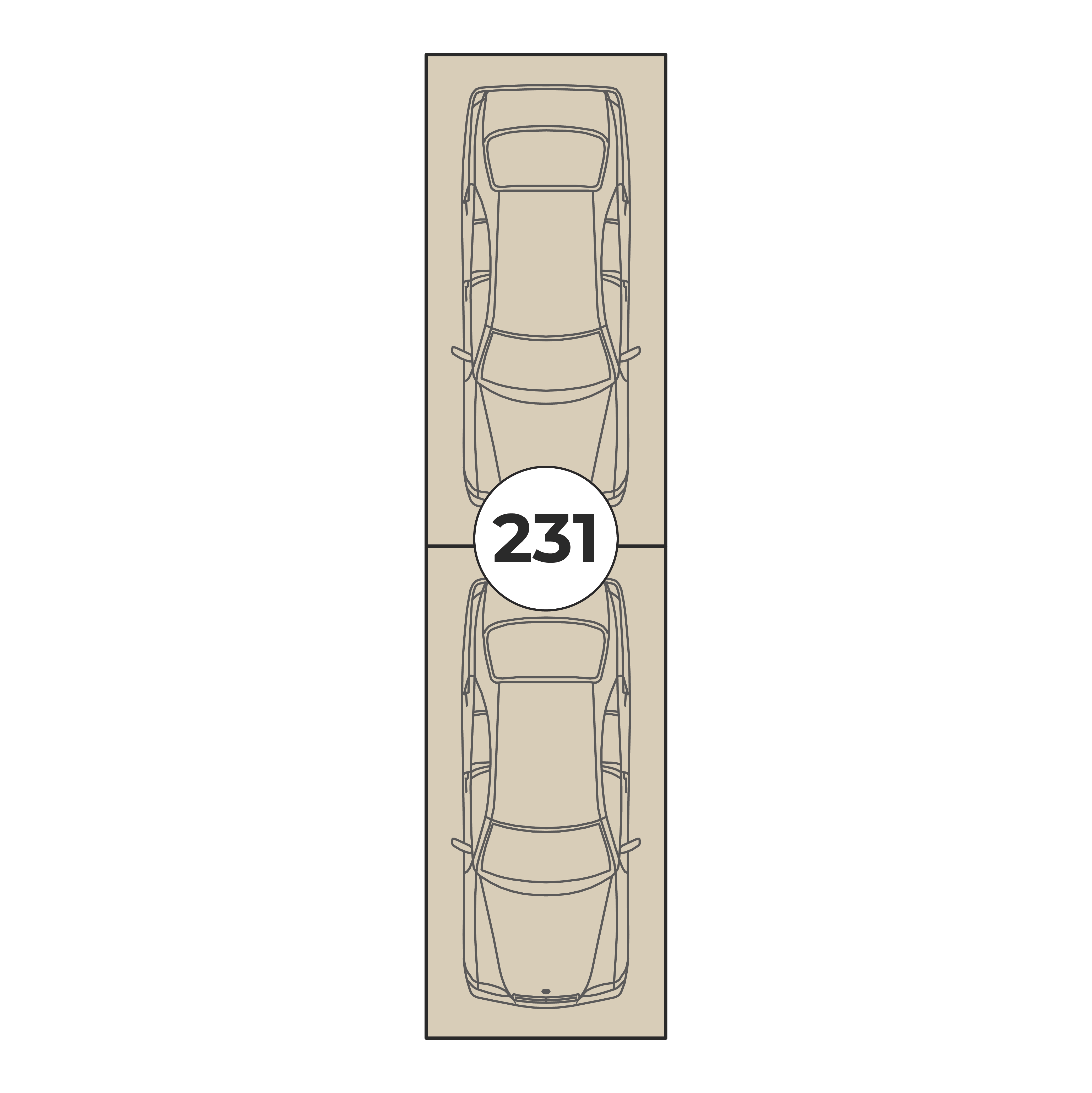 Планировка: Машино-место № 231, 26,5 м²