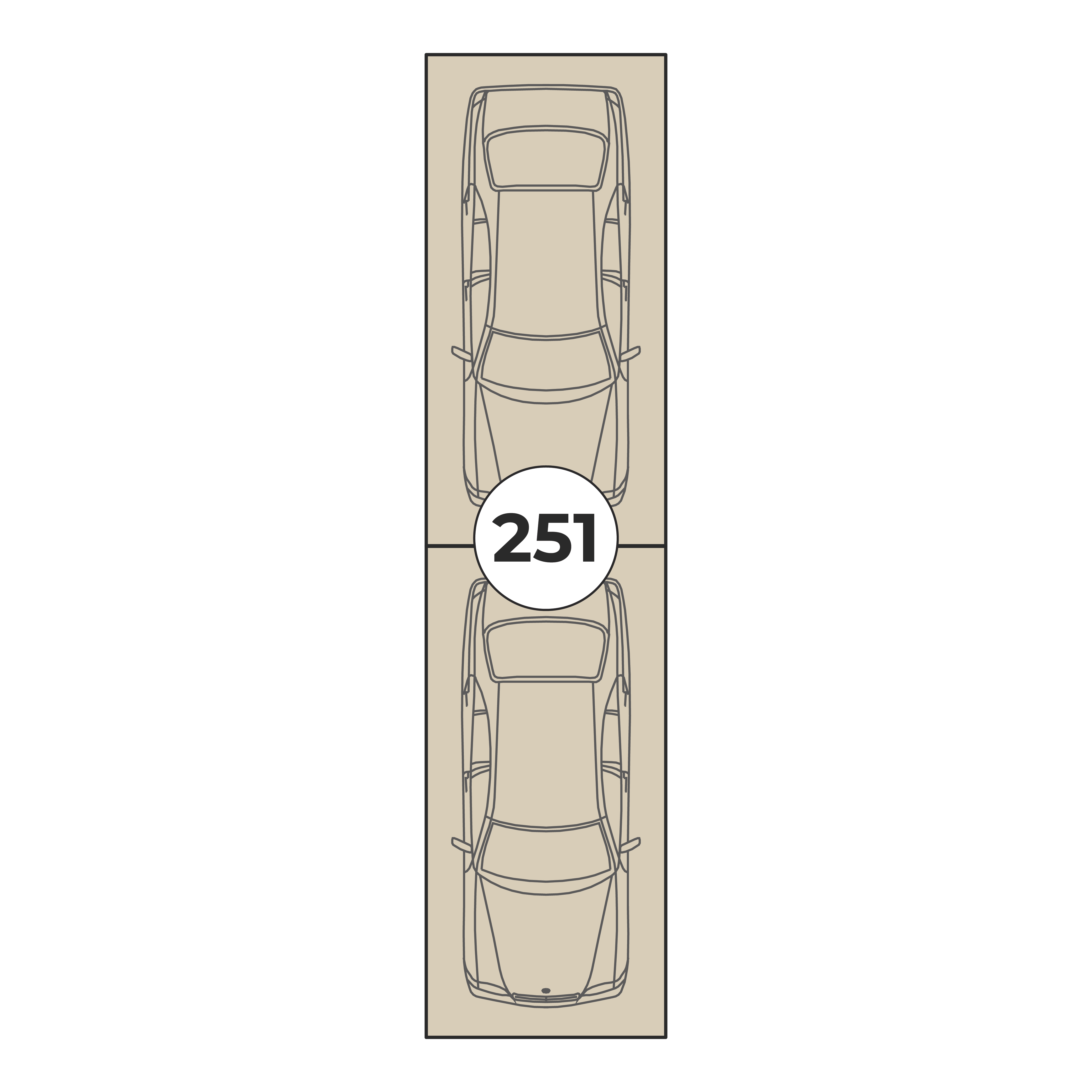 Планировка: Машино-место № 251, 26,5 м²