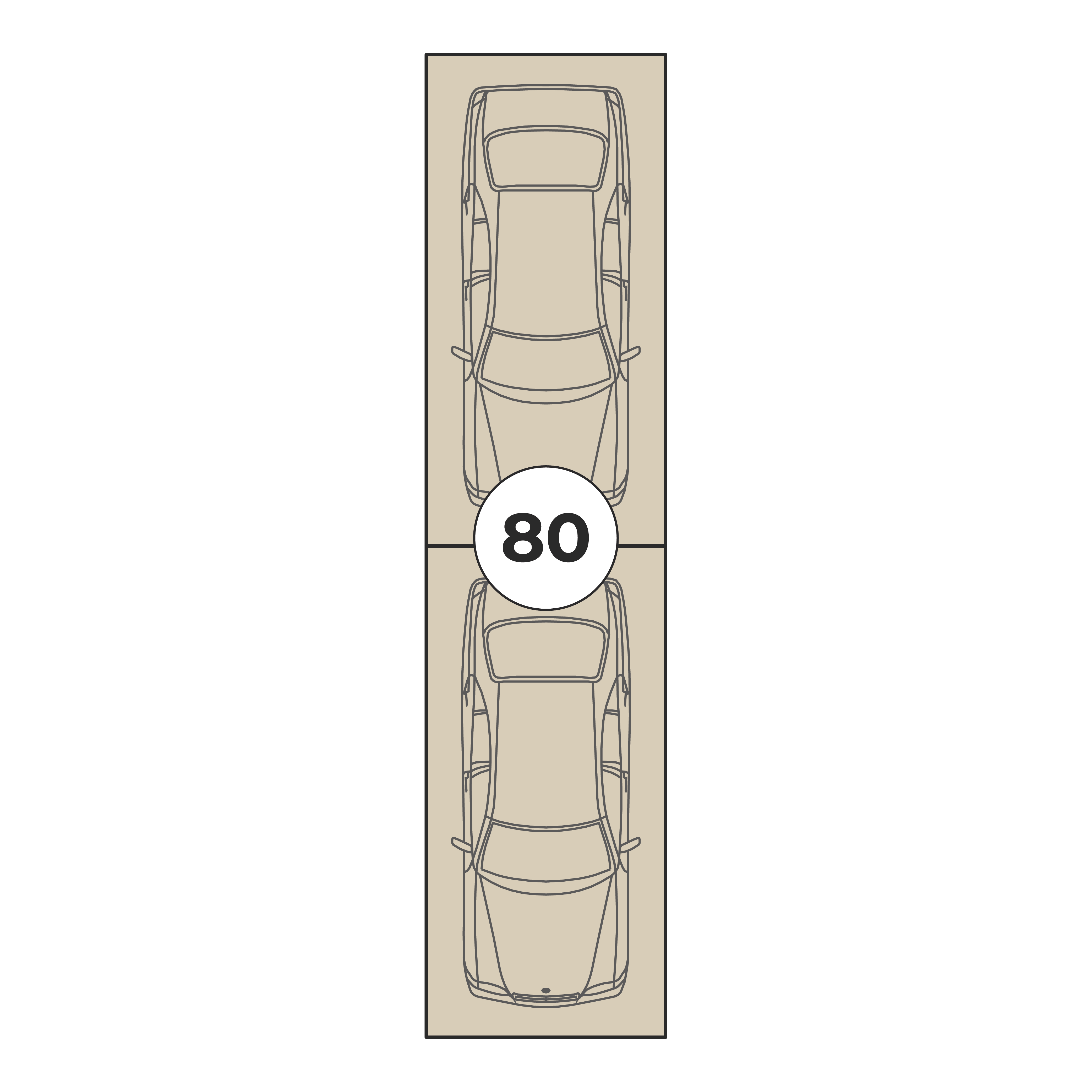 Планировка: Машино-место № 80, 26,5 м²