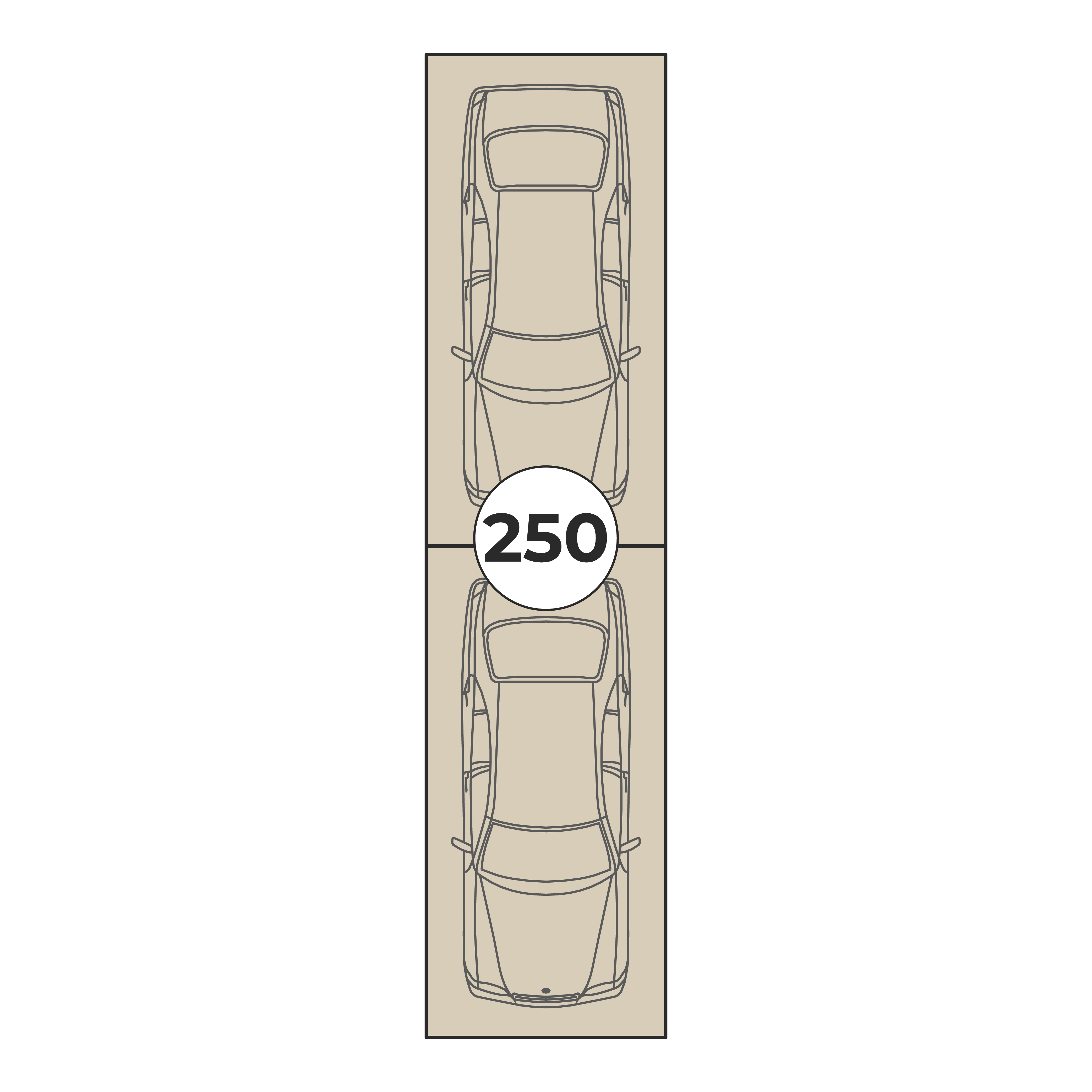 Планировка: Машино-место № 250, 26,5 м²