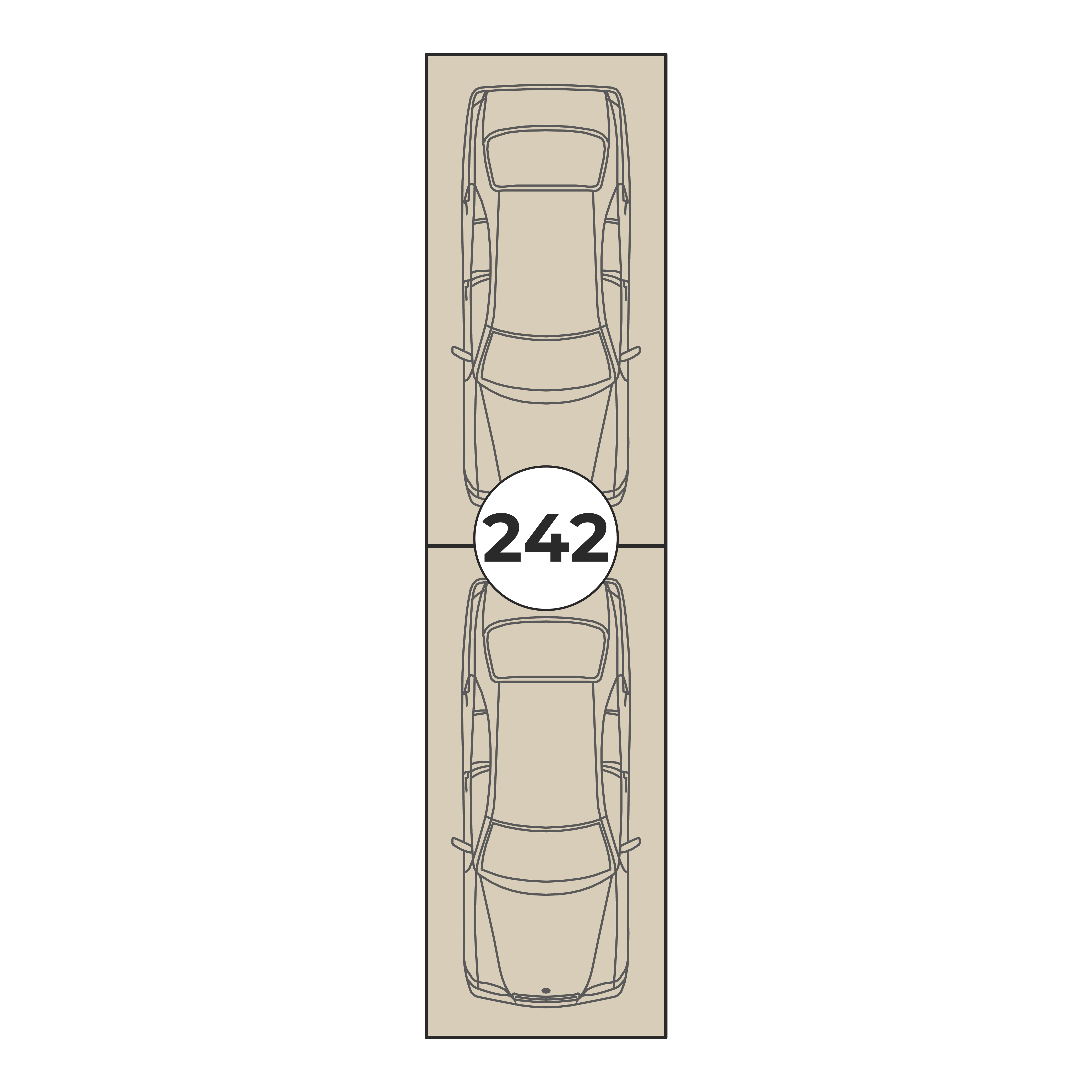 Планировка: Машино-место № 242, 26,5 м²