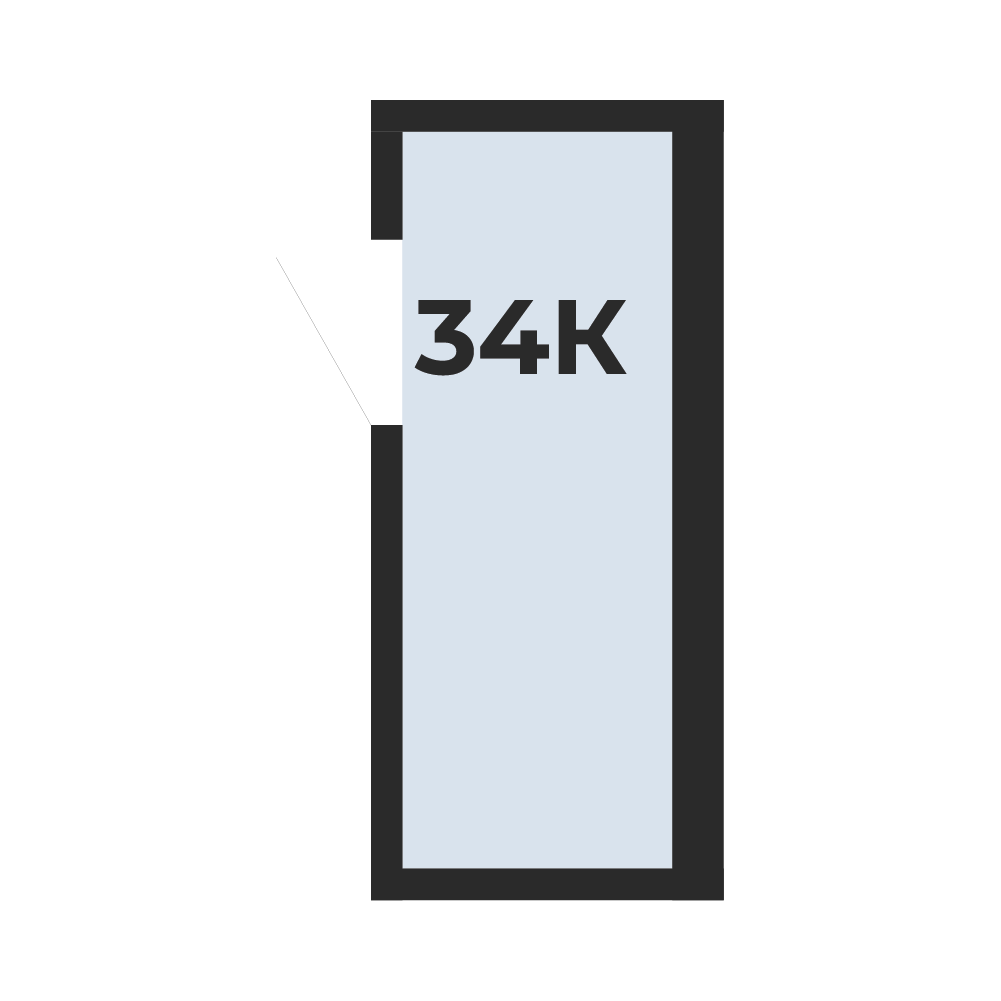 Планировка: Кладовая № 34, 4,38 м²