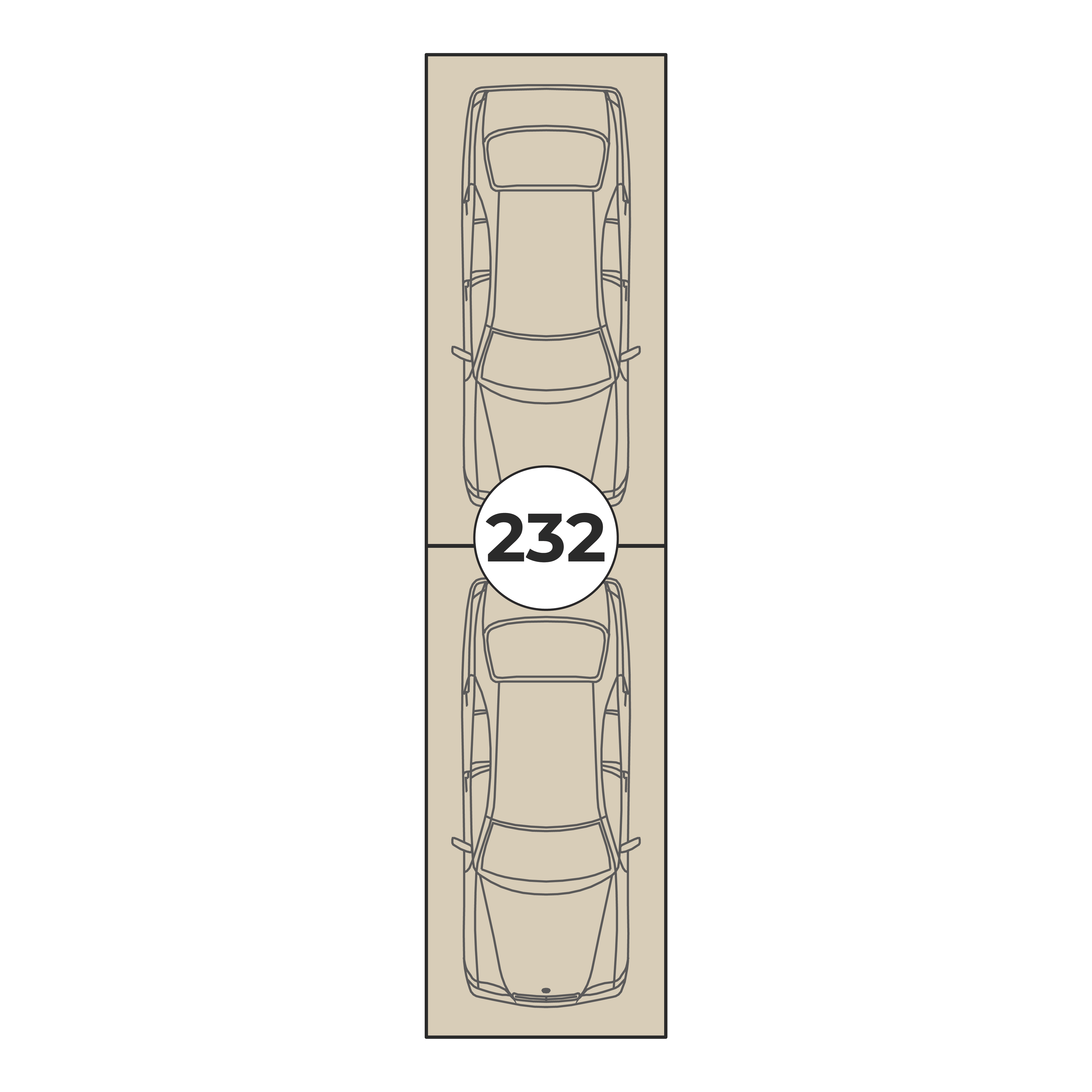 Планировка: Машино-место № 232, 26,5 м²