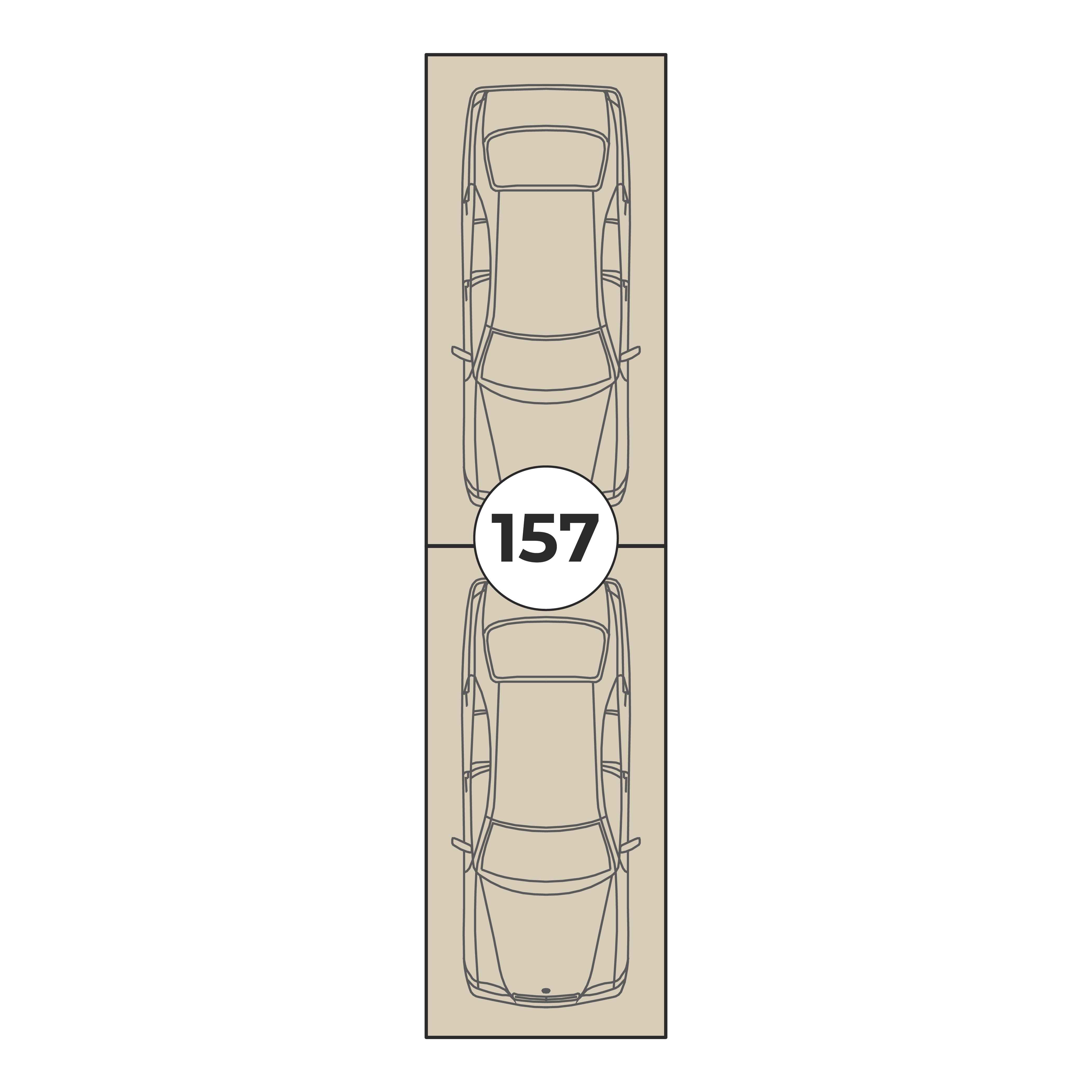 Планировка: Машино-место № 157, 26,5 м²