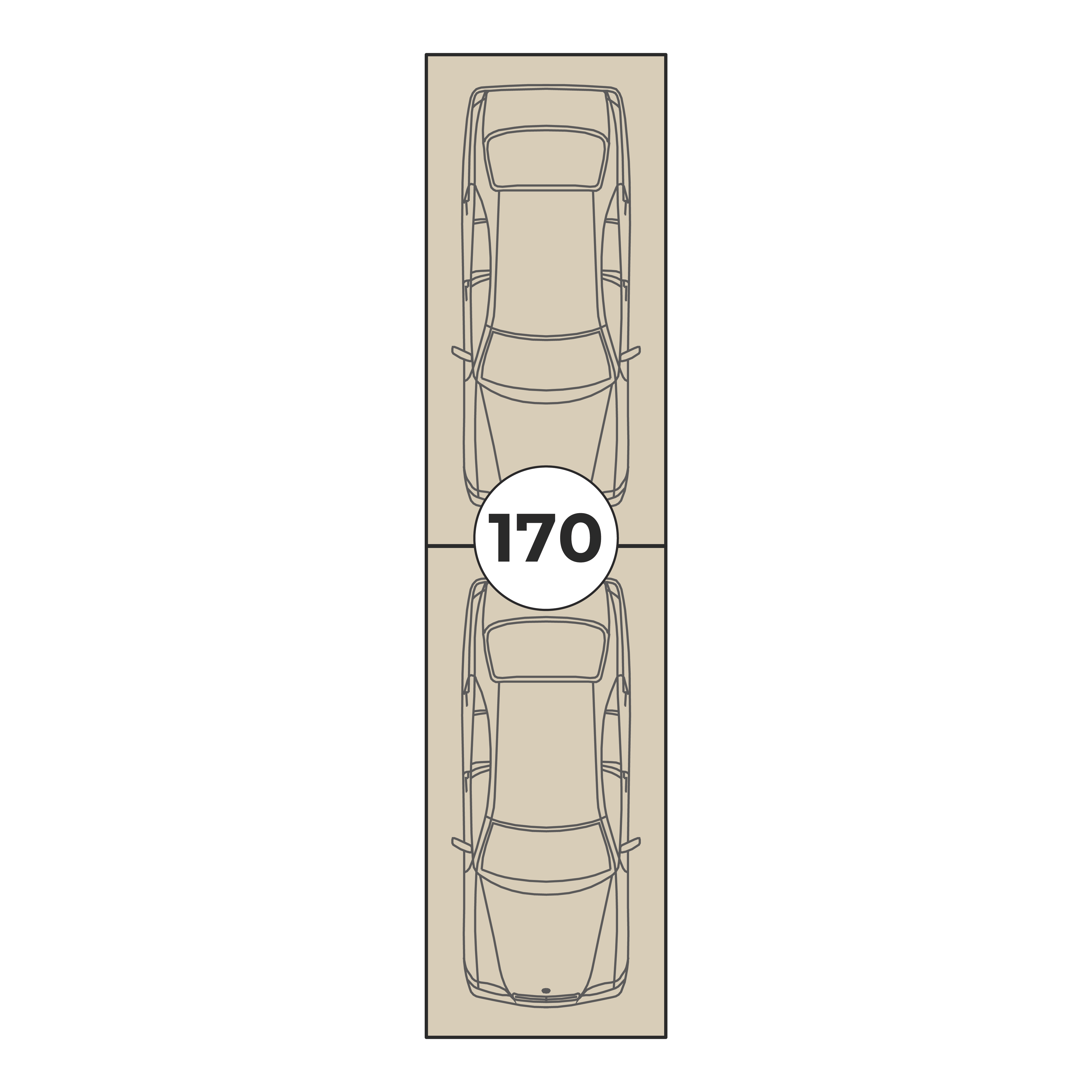 Планировка: Машино-место № 170, 26,5 м²
