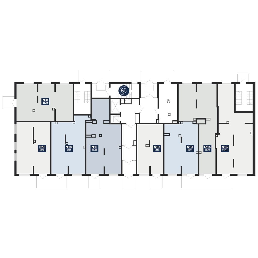 План этажа: Коммерческое помещение, 73,93 м²